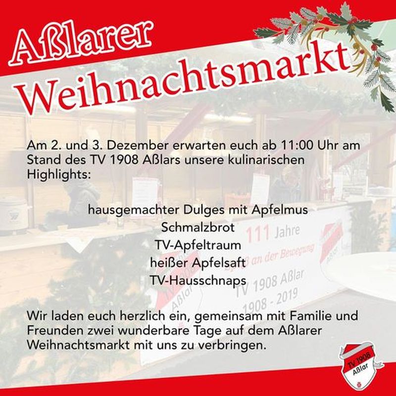 2023 11 Einladung zum Weihnachtsmarkt Aßlar